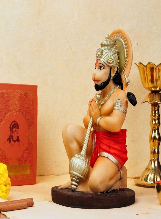 Servdharm Hanuman God Idol 6.7" | Resin Hanuman Ji Decorative Showpiece, Statue for Home Decor I God Murti for Home Temple, Pooja Rituals, and Gifting - Image 2